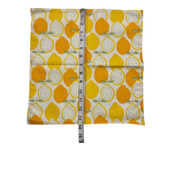 Set Of 7 Alexander Henry Juicy Lemon Napkins 13"x13" Cotton Square - Picture 3 of 10